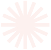 Red starburst shape with evenly spaced elongated rays radiating from the center.